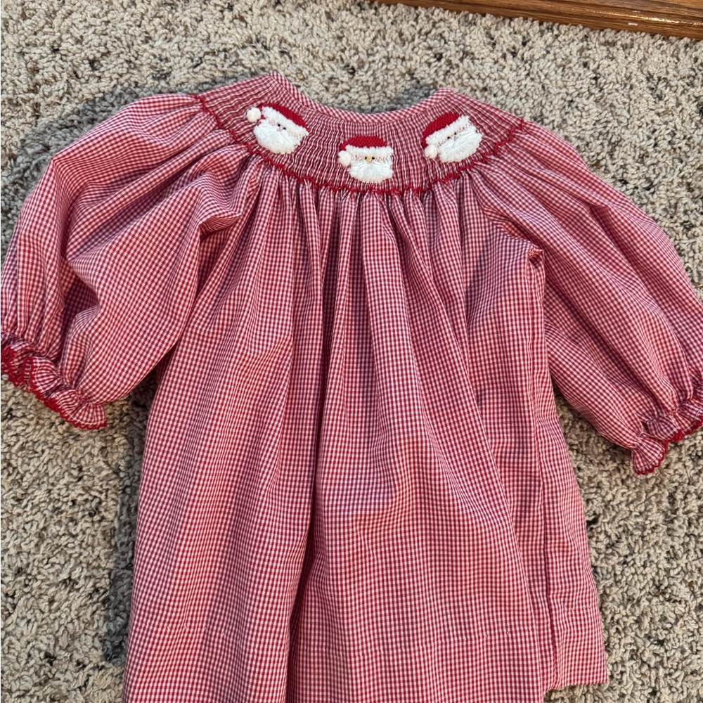 Santa Gingham Dress for 3M